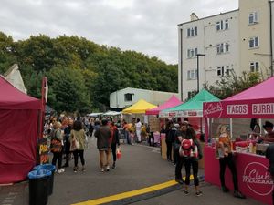 the market at Hackney Downs Vegan Market in East London