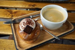 Baba Tiramisu + Coffee at VG Pâtisserie in Paris