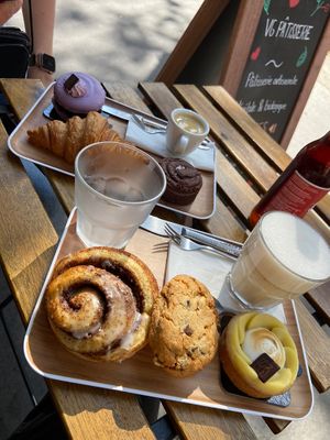 Selection of pastries at VG Pâtisserie in Paris
