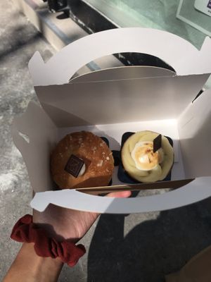 tartelette vanilla-raspberry and citron-ginger at VG Pâtisserie in Paris
