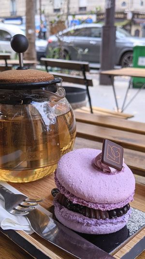 Lavander macaron at VG Pâtisserie in Paris