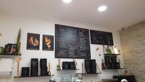 The menu at VG Pâtisserie in Paris