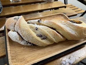 Huge Swiss Brioche, very fluffy and airy.  at VG Pâtisserie in Paris