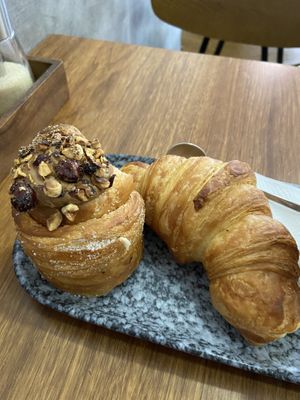 Cruffin and croissant  at VG Pâtisserie in Paris
