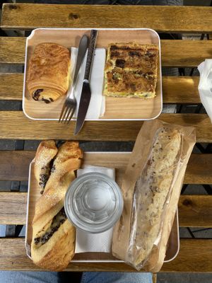 Pain au Chocolat, Quiche, Brioche Suisse, Sandwich  at VG Pâtisserie in Paris