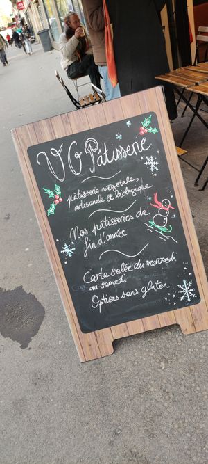 Christmas menu at VG Pâtisserie in Paris