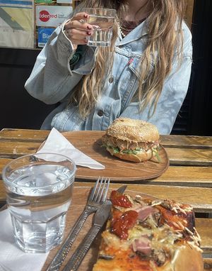 Bagel & pizza  at VG Pâtisserie in Paris