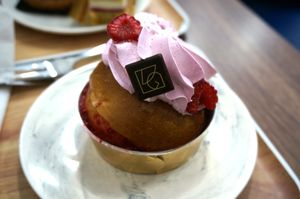 Baba Framboise Litchi Hibiscus at VG Pâtisserie in Paris