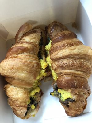 Savory breakfast sandwiches!!! So gooooood! at VG Pâtisserie in Paris