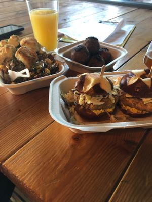 Our breakfast meal with Alternation brews! at WongWayVeg - Food Truck in Denver