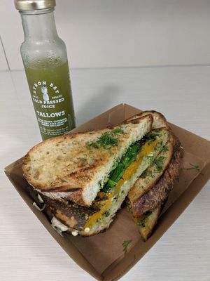 Vegan toasted sandwich at Combi in Byron Bay