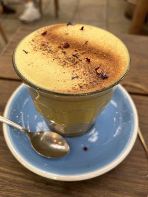 Tumeric latte  at Combi in Byron Bay