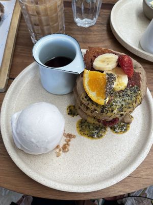 Buckwheat pancakes   at Combi in Byron Bay