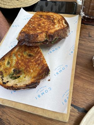 Vegan toastie   at Combi in Byron Bay