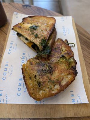 Vegan toastie at Combi in Byron Bay