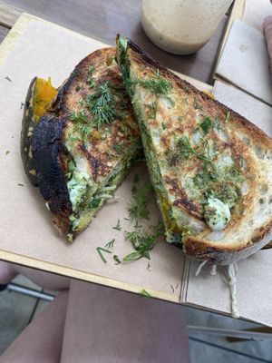 Vegan toasted sandwich  at Combi in Byron Bay