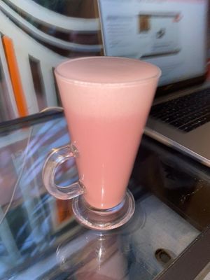 Beetroot Ginger Latte 😍💗 at Chapter One in Manchester