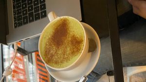 Matcha Latte at Chapter One in Manchester