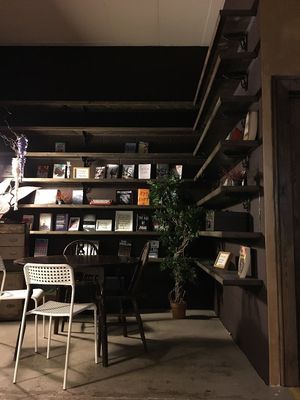 Bookshop cafe at Chapter One in Manchester