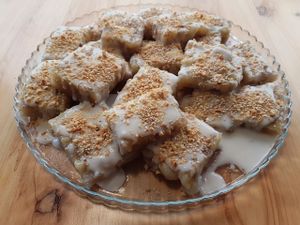 Vietnamese banana cake at Musgo in Aveiro