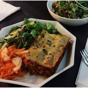 lasagna at Musgo in Aveiro