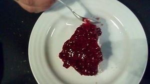 Vegan cheesecake with berry sauce. at Musgo in Aveiro