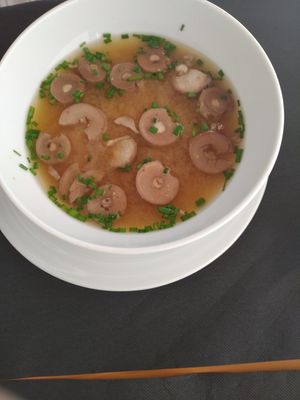 Miso soup at Musgo in Aveiro