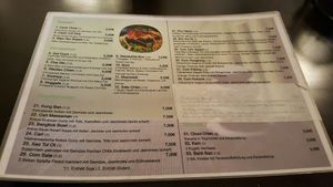 Speisekarte  at Peace Food in Essen