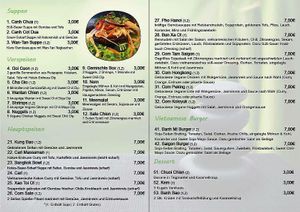 “Menu” at Peace Food in Essen