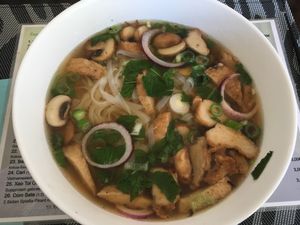 Pho Haigon, so delicious ( I got without tofu ) at Peace Food in Essen