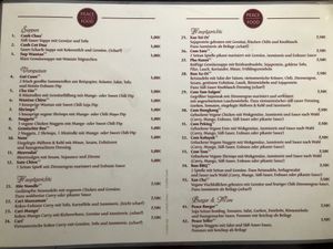 Menu 1 at Peace Food in Essen