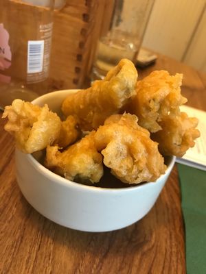 Fried pickles at The Monument in Canterbury