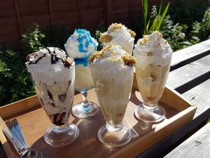 Ice cream sundaes at The Monument in Canterbury