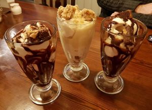 Ice cream sundaes at The Monument in Canterbury
