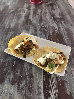 Tacos with Jackfruit deli  at Codigos del Arte in Denia
