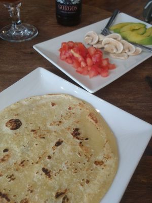 local cornbread and fillings at Codigos del Arte in Denia
