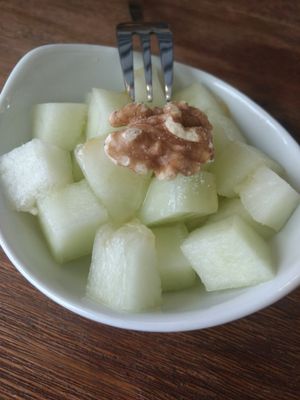 melon and walnut at Codigos del Arte in Denia