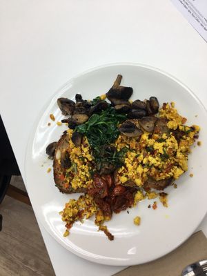 Tofu scramble at Wholegrain Organics in Palmerston North