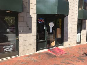 Just outside ready to come in at The Grub Factory in Baltimore