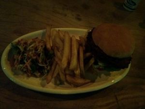 Pumpkin burger at The Garden of Nang in Don Det