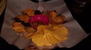 Vegan tapas (hummus, tapenade, tortillas, etc.) at L'Escalier in Montreal