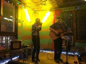 The second group we saw - bluegrass jazz  at L'Escalier in Montreal
