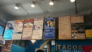 Breakfast menu at Esparza's Tacos & Coffee in Chatan