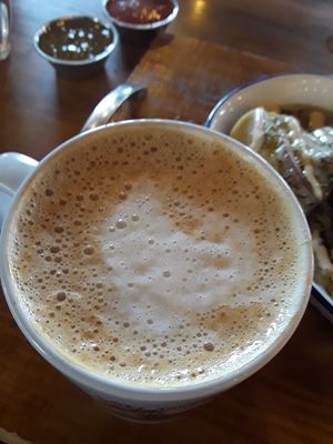 Ginger latte at Esparza's Tacos & Coffee in Chatan