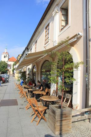 outside area at Barevný Bufet - Šťastná Koza in Beroun