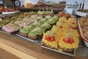 breakfast time at Barevný Bufet - Šťastná Koza in Beroun