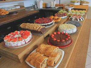 cakes from our bakery at Barevný Bufet - Šťastná Koza in Beroun