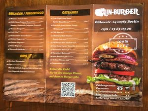 Menu on 24.04.19 at Bärlin Burger in Berlin