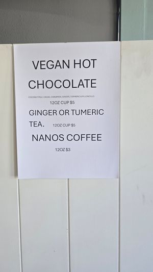 Hot drinks too at Julia's Juice Bar Farm Fresh Cafe in Grover Beach