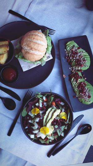 Vegan burger & fries, Avocado Slice, Soul Green Salad  at SOULGREEN in Milan